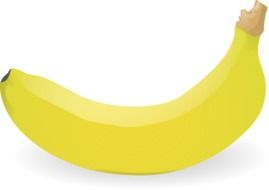 yellow banana on white background