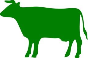 painted green cow