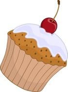 graphic image of a cupcake with cherry