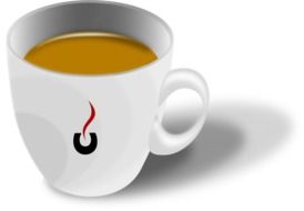 clipart of painted espresso cup with logo