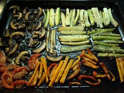 Antipasto - traditional hot meat-vegetable snack in Italian cuisine