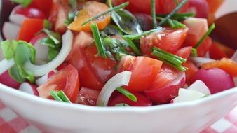 vegetable salad with herbs