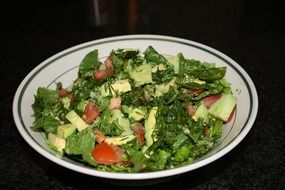 vegetarian vegetable salad in bowl