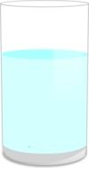 blue water glass drawing