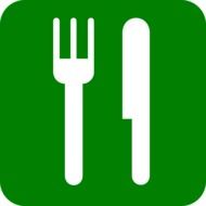 restaurant green symbol drawing