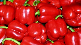 lot of red bell pepper