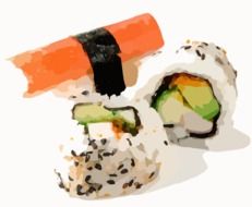 sushi roll drawing