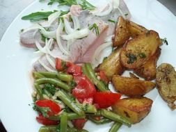 food on a white plate