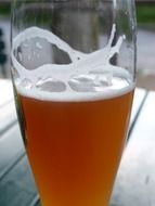 glass of unfiltered beer