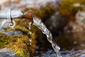 fountain of stainless steel