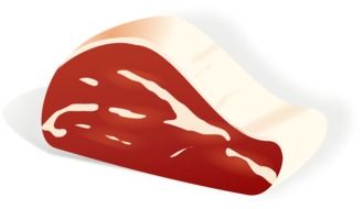 beef steak as a drawing