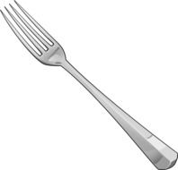 fork silverware drawing