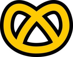 Yellow pretzel clipart