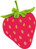 graphic image of bright ripe strawberries