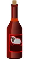 graphic image of a red bottle with a sheep