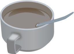 drawn cup with cocoa