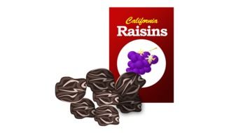 raisins at box, illustration