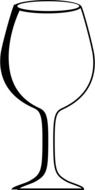 drawing of a wine glass on a white background