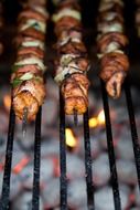 shish kebab on barbecue