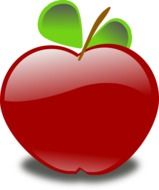 yummy apple fruit drawing