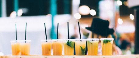 eight juice orange mint cocktails