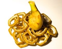 sliced banana skin