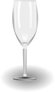 empty wine glass, illustration