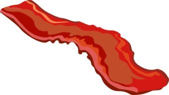 bacon grilled meat drawing
