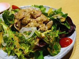 green salad with lettuce leaves