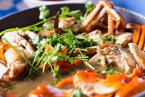 food in a bowl closeup