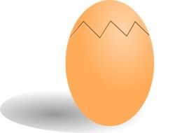 painted broken egg