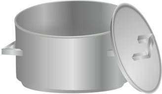 graphic image of gray pans