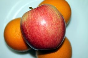 three orange and apple