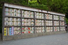 Sake in the barrels