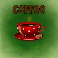 clipart of red cup of coffee