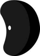 bean, black silhouette
