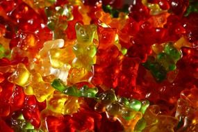 colorful fruit jelly gummi bears