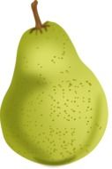 green pear as a drawing