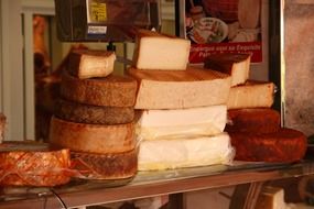 counter in a cheese shop