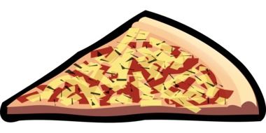 italian pizza slice drawing