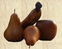 Fruits made with wood