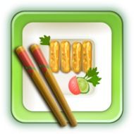 Sushi on the plate clipart