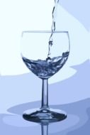 pouring drinking water into a glass
