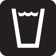 drinking black sign