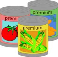 canned food drawing