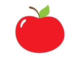 clipart,picture of healthy red apple