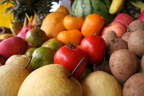 dainty vegetables and fruits