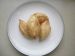 Cheese pastizzi on a plate