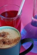 hot chocolate and cocktail in a glass