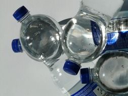 Plastic bottles of mineral water